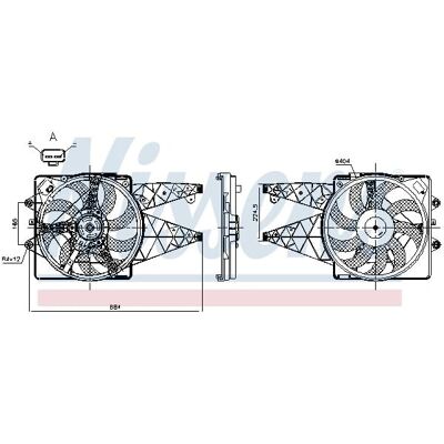 NISSENS 850114 Kølerblæser Motor - Kompatibel med Alfa Romeo MiTo, Fiat Punto NISSENS 850114 Kølerblæser Motor - Kompatibel med Alfa Romeo MiTo, Fiat Punto