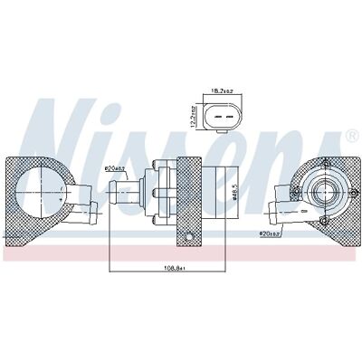 NISSENS 832110 Plast elektrisk vandpumpe - Vandpumpe NISSENS 832110 Plast elektrisk vandpumpe - Vandpumpe