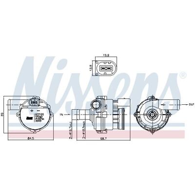 NISSENS Renault Opel Vannpumpe - Modell 832169 NISSENS Renault Opel Vannpumpe - Modell 832169