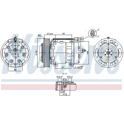 NISSENS 891073 Ilmastointikompressori NISSENS 891073 Ilmastointikompressori