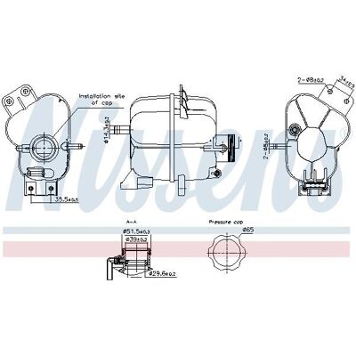 NISSENS 996343 Coolant Expansion Tank - Automotive Part NISSENS 996343 Coolant Expansion Tank - Automotive Part