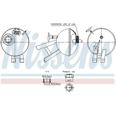NISSENS 996348 Udvidelsestank - Expansion Tank NISSENS 996348 Udvidelsestank - Expansion Tank