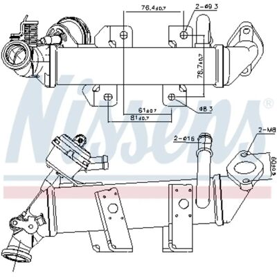 NISSENS 989287 Refroidisseur EGR - Renault Opel Nissan Vauxhall NISSENS 989287 Refroidisseur EGR - Renault Opel Nissan Vauxhall