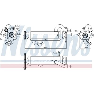 NISSENS 989328 EGR-kylare - EGR-kylare för Fiat NISSENS 989328 EGR-kylare - EGR-kylare för Fiat