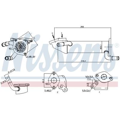 NISSENS Raffreddatore EGR Boxer - Radiatore di Ricircolo dei Gas di Scarico NISSENS Raffreddatore EGR Boxer - Radiatore di Ricircolo dei Gas di Scarico