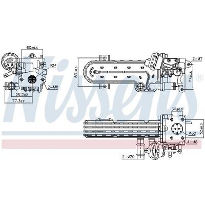 NISSENS 989413 Exhaust Gas Recirculation Cooler - Exhaust Gas Recirculation NISSENS 989413 Exhaust Gas Recirculation Cooler - Exhaust Gas Recirculation