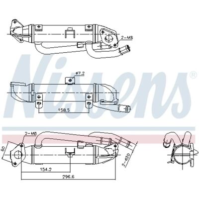NISSENS Modello 989414 Raffreddatore di ricircolo dei gas di scarico - Raffreddatore di ricircolo dei gas di scarico NISSENS Modello 989414 Raffreddatore di ricircolo dei gas di scarico - Raffreddatore di ricircolo dei gas di scarico