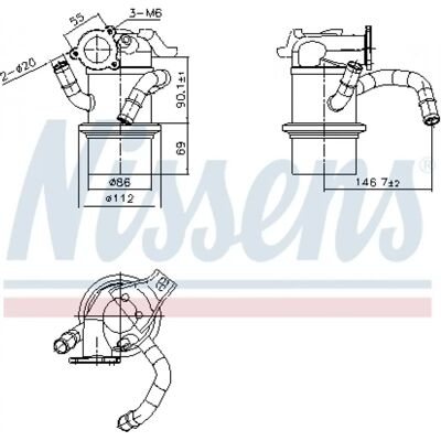NISSENS 989422 - EGR Cooler for Audi A3, VW Golf 7 NISSENS 989422 - EGR Cooler for Audi A3, VW Golf 7