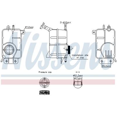 NISSENS 996356 - Ausdehnungsbehälter für Chevrolet - 1,2L - Ohne Sensor NISSENS 996356 - Ausdehnungsbehälter für Chevrolet - 1,2L - Ohne Sensor