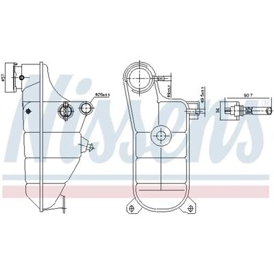 NISSENS 996364 - Vas de expansiune cu senzor pentru Mercedes-Benz W124 NISSENS 996364 - Vas de expansiune cu senzor pentru Mercedes-Benz W124