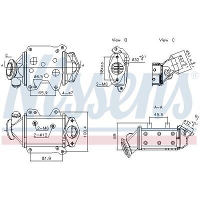 NISSENS 989457 Vesijäähdytetty EGR-viilto - EGR-viilto NISSENS 989457 Vesijäähdytetty EGR-viilto - EGR-viilto