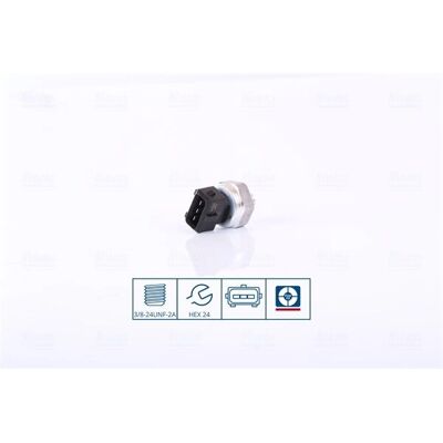 NISSENS Tryckbrytare - R134a, 12V, Oval, 3 Kontakter, Analog NISSENS Tryckbrytare - R134a, 12V, Oval, 3 Kontakter, Analog