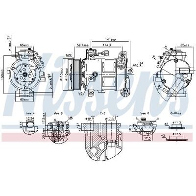 NISSENS 891186 Compacte Airco Compressor NISSENS 891186 Compacte Airco Compressor