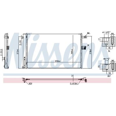 NISSENS 941356 OEM BMW Klimakøler NISSENS 941356 OEM BMW Klimakøler