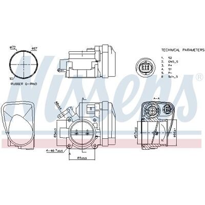 NISSENS 955122 Corpo farfalla - Elettrico, Sensore, MINI NISSENS 955122 Corpo farfalla - Elettrico, Sensore, MINI