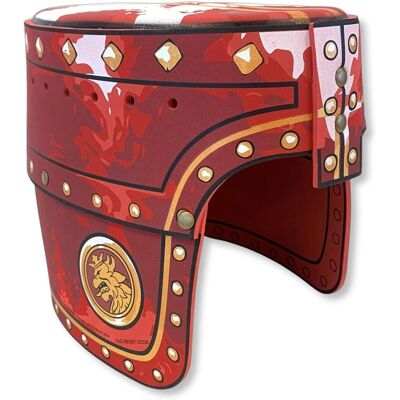 Casque de chevalier rouge Liontouch - Accessoire de costume - Publicité Casque de chevalier rouge Liontouch - Accessoire de costume - Publicité