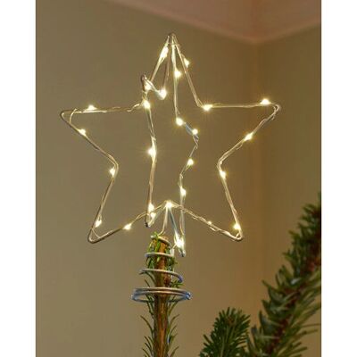 Sirius Silber LED Weihnachtsbaumspitze - Dekorationslicht Sirius Silber LED Weihnachtsbaumspitze - Dekorationslicht