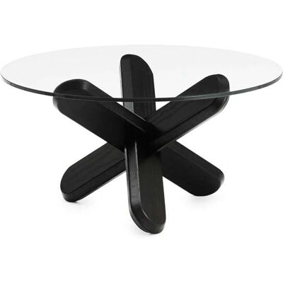 Normann Copenhagen Ding Tisch Glas Ø 75 cm - Rauchglas / Schwarz Normann Copenhagen Ding Tisch Glas Ø 75 cm - Rauchglas / Schwarz