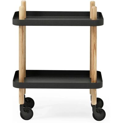 Normann Copenhagen Block Schwarzer Stahl Esche Beistelltisch - Nachttisch / Servierwagen Normann Copenhagen Block Schwarzer Stahl Esche Beistelltisch - Nachttisch / Servierwagen