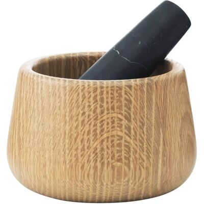 Normann Copenhagen - Mortero Craft con pilón, negro - Mortero y pilón Normann Copenhagen - Mortero Craft con pilón, negro - Mortero y pilón