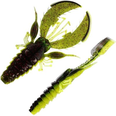 Westin CreCraw Creaturebait Mjukplastik Grubs - Svart/Chartreuse Westin CreCraw Creaturebait Mjukplastik Grubs - Svart/Chartreuse