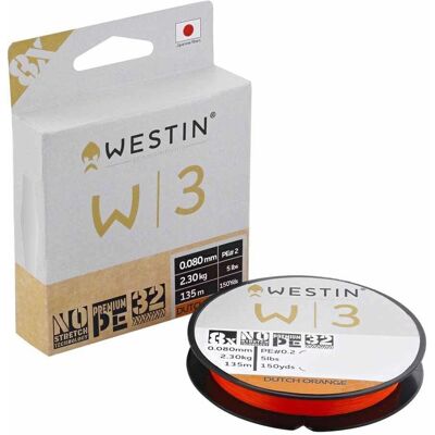 Westin W3 8-Braid Dutch Orange 135m - Fiskeline Westin W3 8-Braid Dutch Orange 135m - Fiskeline