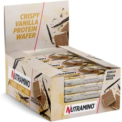 Gaufrettes Protéinées Nutramino Vanille - 39g (12 pièces) - Snack Protéiné - Publicité Gaufrettes Protéinées Nutramino Vanille - 39g (12 pièces) - Snack Protéiné - Publicité