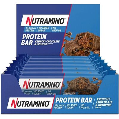 Nutramino Protein Riegel - Crunchy Schokoladen Brownie - 12 Stk Nutramino Protein Riegel - Crunchy Schokoladen Brownie - 12 Stk