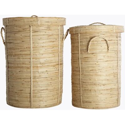 Set di cesti per bucato in bambù House Doctor - Naturale, 2 Misure Set di cesti per bucato in bambù House Doctor - Naturale, 2 Misure