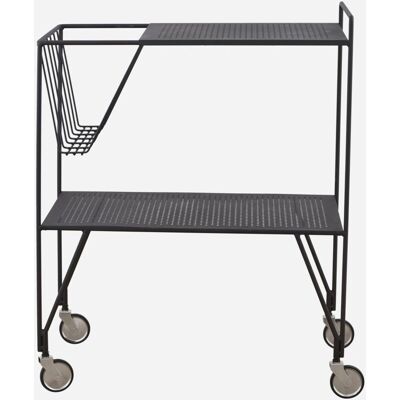 House Doctor Svart Metallvagn - Industriell Stil - 81cm House Doctor Svart Metallvagn - Industriell Stil - 81cm