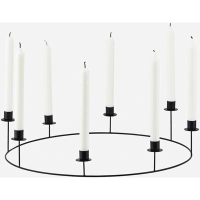 House Doctor Ring Ljusstake - 8 Ljus - Svart House Doctor Ring Ljusstake - 8 Ljus - Svart