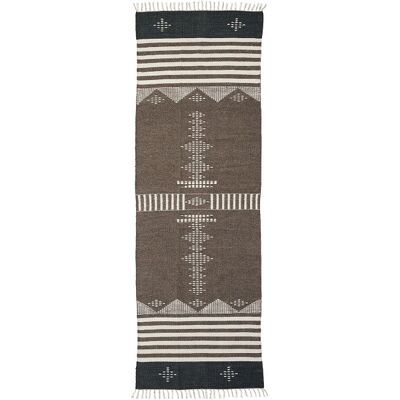 House Doctor Coto Woll Baumwolle Teppich - 90x300cm Braun House Doctor Coto Woll Baumwolle Teppich - 90x300cm Braun
