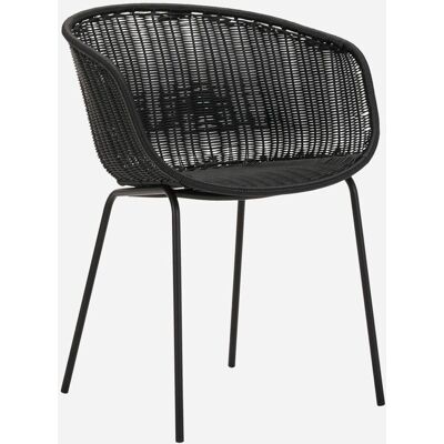 House Doctor Hapur Outdoor Stuhl - Wetterfester Mesh-Sitz - Schwarz House Doctor Hapur Outdoor Stuhl - Wetterfester Mesh-Sitz - Schwarz