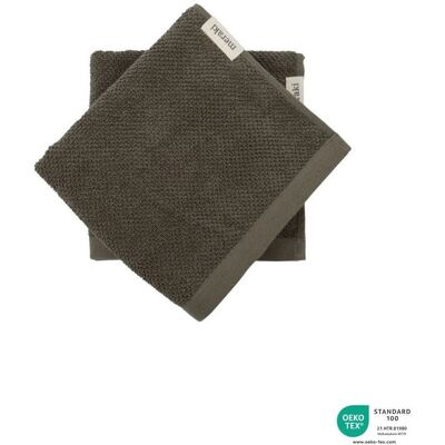 Meraki Bomullshanddukar - 2-pack Mörkgrön 50x100cm - Badtextilier Meraki Bomullshanddukar - 2-pack Mörkgrön 50x100cm - Badtextilier