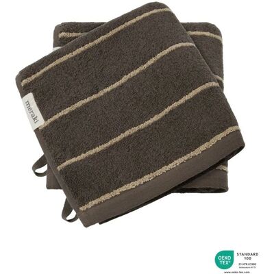Meraki - Bomullshandduk - Armé - 50x100cm - Set av 2 Meraki - Bomullshandduk - Armé - 50x100cm - Set av 2