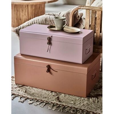 Ensemble de boîtes de rangement en métal House Doctor - Beige/Rosa - Publicité Ensemble de boîtes de rangement en métal House Doctor - Beige/Rosa - Publicité