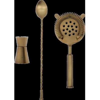 House Doctor Antikmässing Cocktail Set - 3 delar House Doctor Antikmässing Cocktail Set - 3 delar