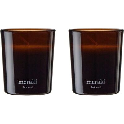 Meraki Dark Wood Geurkaars - Milieuvriendelijk, Biologisch Afbreekbaar, Rum & Cedergeuren Meraki Dark Wood Geurkaars - Milieuvriendelijk, Biologisch Afbreekbaar, Rum & Cedergeuren