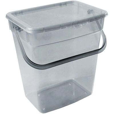 Conteneur à détergent PLAST TEAM 10L Gris Transparent - Publicité Conteneur à détergent PLAST TEAM 10L Gris Transparent - Publicité