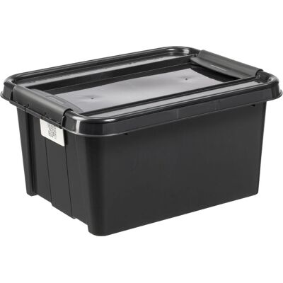 Boîte de rangement Plast team PROBOX RECYCLE - 32L - Noir - Publicité Boîte de rangement Plast team PROBOX RECYCLE - 32L - Noir - Publicité