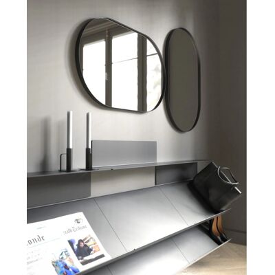 Frost Unu Oval Wandspiegel - 50x80cm Schwarz Frost Unu Oval Wandspiegel - 50x80cm Schwarz