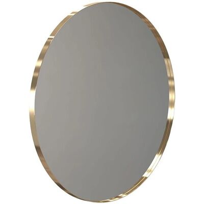 Frost Unu runder Spiegel 80cm Gold gebürstet - Wandspiegel Frost Unu runder Spiegel 80cm Gold gebürstet - Wandspiegel