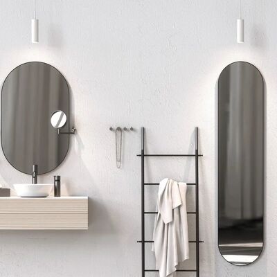 Frost Unu 4144 Spiegel - Oval, 180x40cm, Schwarz Frost Unu 4144 Spiegel - Oval, 180x40cm, Schwarz