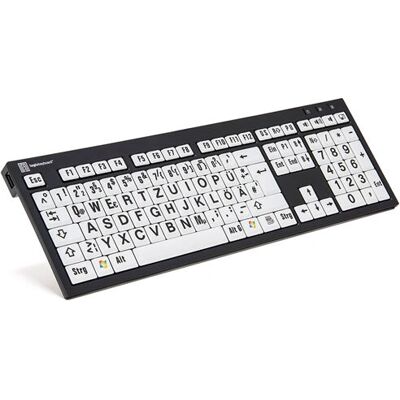 Logickeyboard XL Print Großdruck Tastatur - QWERTZ, Schwarz/Weiß, USB Logickeyboard XL Print Großdruck Tastatur - QWERTZ, Schwarz/Weiß, USB