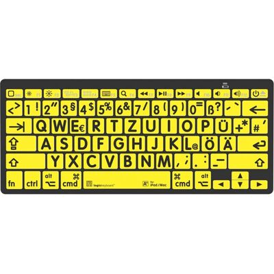 Logickeyboard Schwarze Deutsche Bluetooth Tastatur - QWERTZ - Medizin Logickeyboard Schwarze Deutsche Bluetooth Tastatur - QWERTZ - Medizin