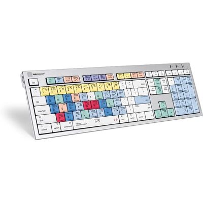 Clavier LogicKeyboard ALBA - AŽERTY Français Argent - Taille complète - Steinberg/Nuendo - Publicité Clavier LogicKeyboard ALBA - AŽERTY Français Argent - Taille complète - Steinberg/Nuendo - Publicité