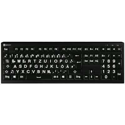 Logickeyboard Astra 2 Hvit- svart bakgrunnsbelyst tastatur - Tastatur Logickeyboard Astra 2 Hvit- svart bakgrunnsbelyst tastatur - Tastatur
