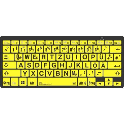 LOGICKEYBOARD Kabellose Tastatur Schwarz Gelb - Tastatur LOGICKEYBOARD Kabellose Tastatur Schwarz Gelb - Tastatur