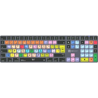 Logickeyboard LogiPro X2 Titanium - Trådløst tysk tastatur Logickeyboard LogiPro X2 Titanium - Trådløst tysk tastatur