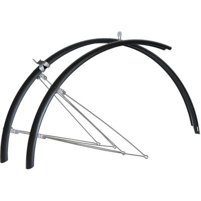 BikePartner - 700c x 37mm Matt svart sykkelskjermer BikePartner - 700c x 37mm Matt svart sykkelskjermer